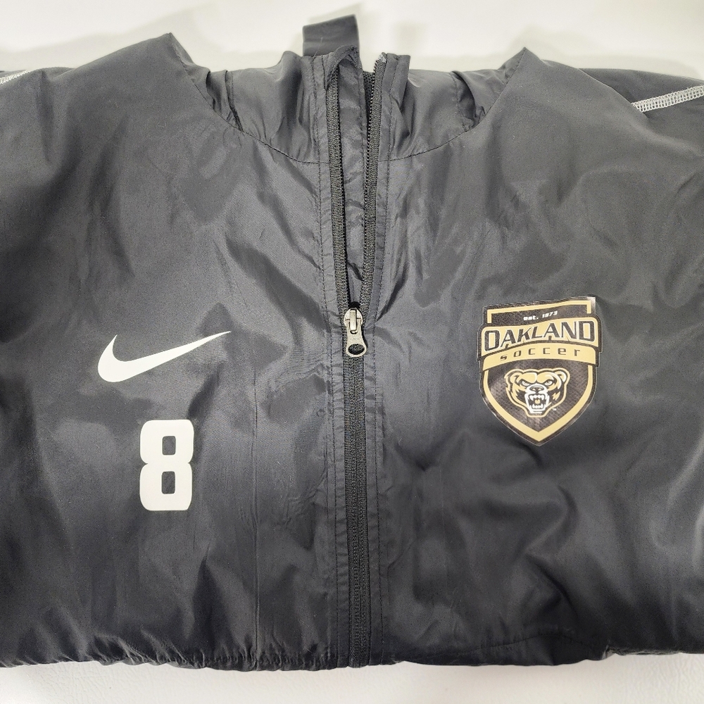 Nike Black and Gold Oakland Grizzley Soccer Jacket, Womans Medium